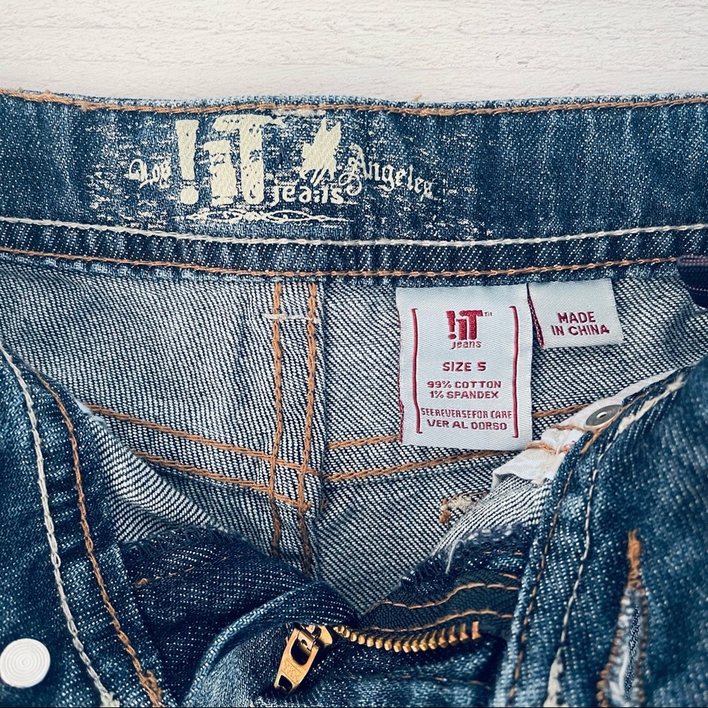 !It Jeans Girls Distressed Denim Shorts Size 5 - Picture 2 of 8